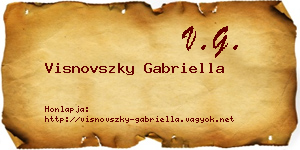 Visnovszky Gabriella névjegykártya