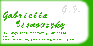 gabriella visnovszky business card